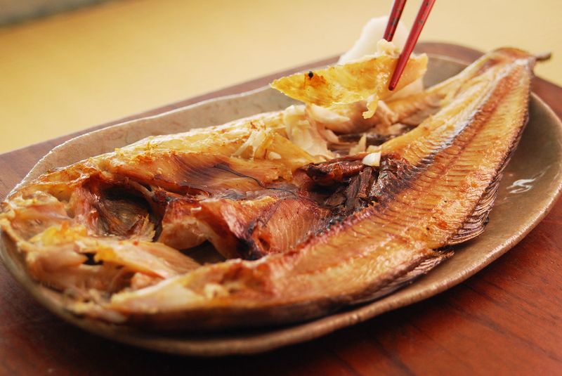 Very salty preserved fish dishes