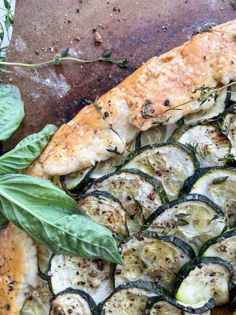 Zucchini Tarte With Goat Cheese and Caramelized Shallots