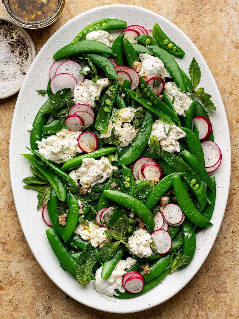 English Pea And Burrata Salad