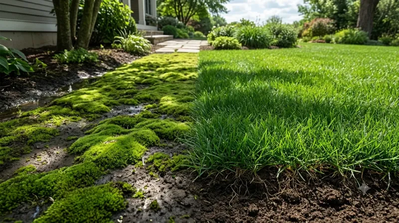 Address the conditions before removing moss
