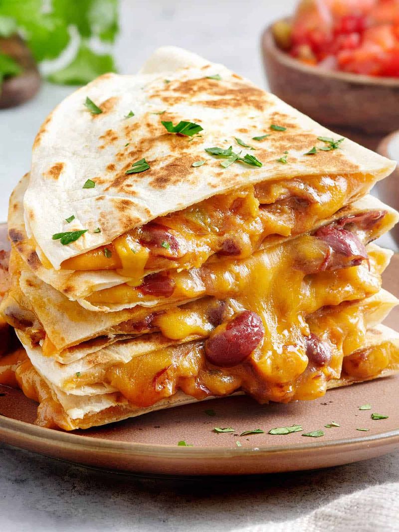 Quesadillas With Beans And Cheese