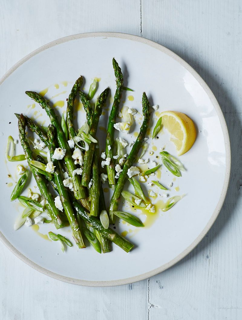 Asparagus With Goat Cheese And Lemon