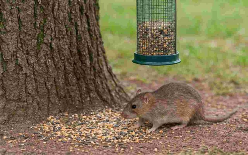 Spilled Bird Seed Feeding the Wrong Guests