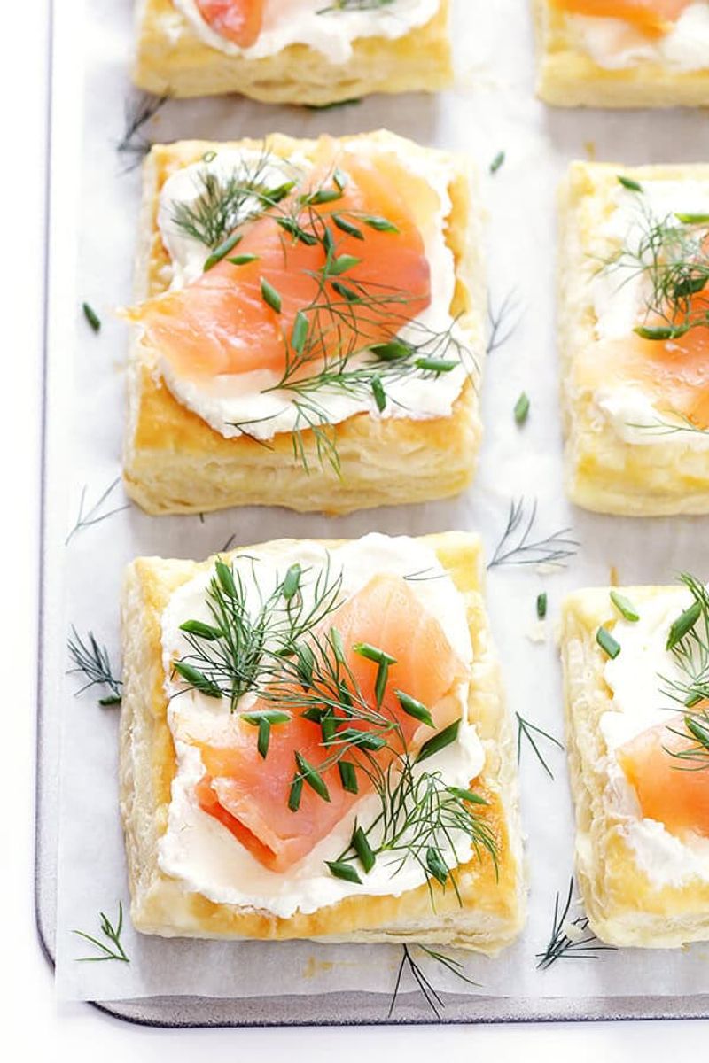 Smoked Salmon Puff Pastry Bites