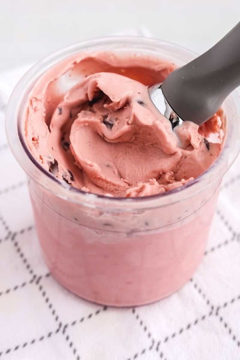 Raspberry Chocolate Chip Ice Cream