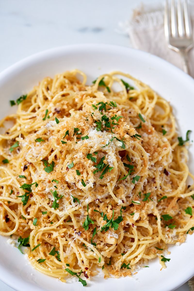 Buttered Noodles With Crispy Breadcrumbs