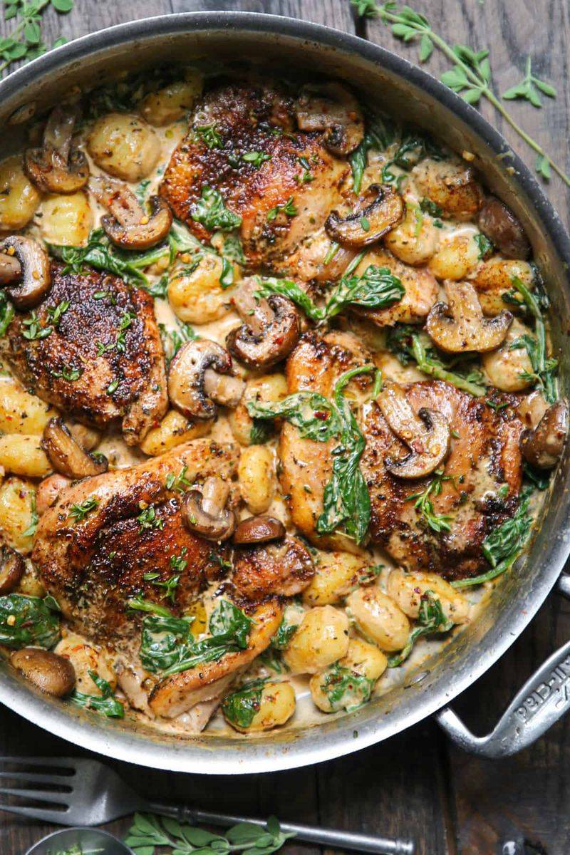 One-Pan Creamy Chicken and Gnocchi