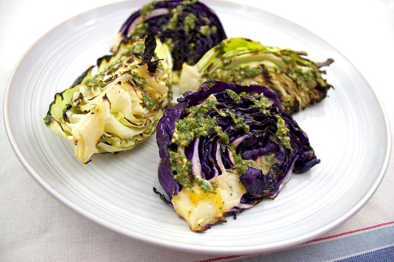 Grilled Red Cabbage Steaks