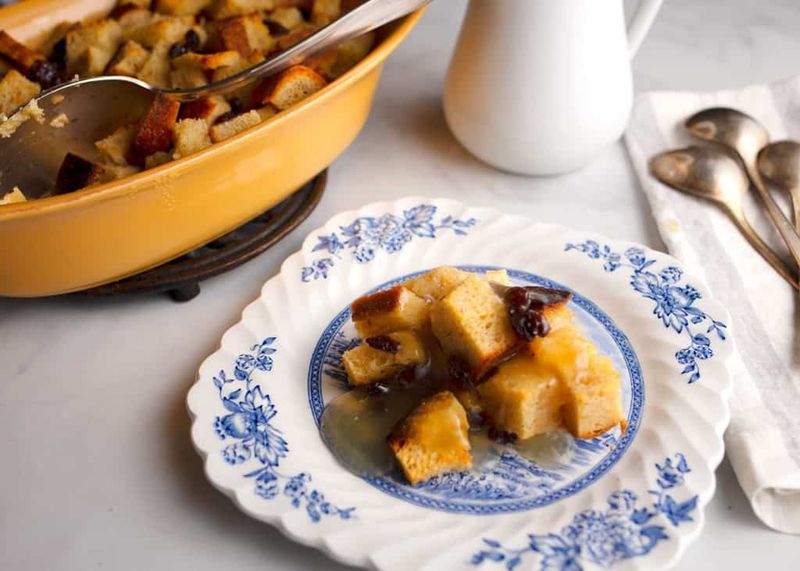 Bread Pudding with Warm Sauce