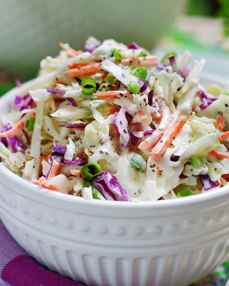 Not-Too-Sweet Creamy Coleslaw