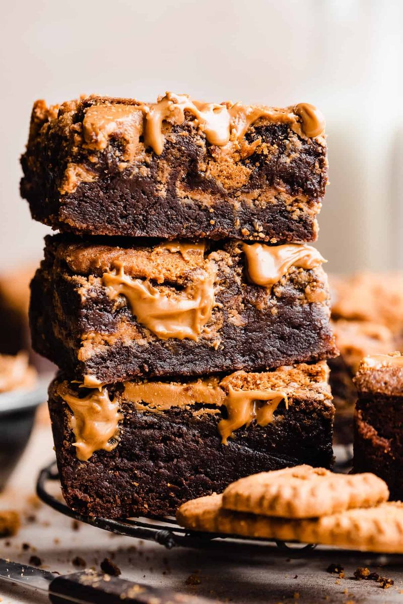 Biscoff cookie butter brownies