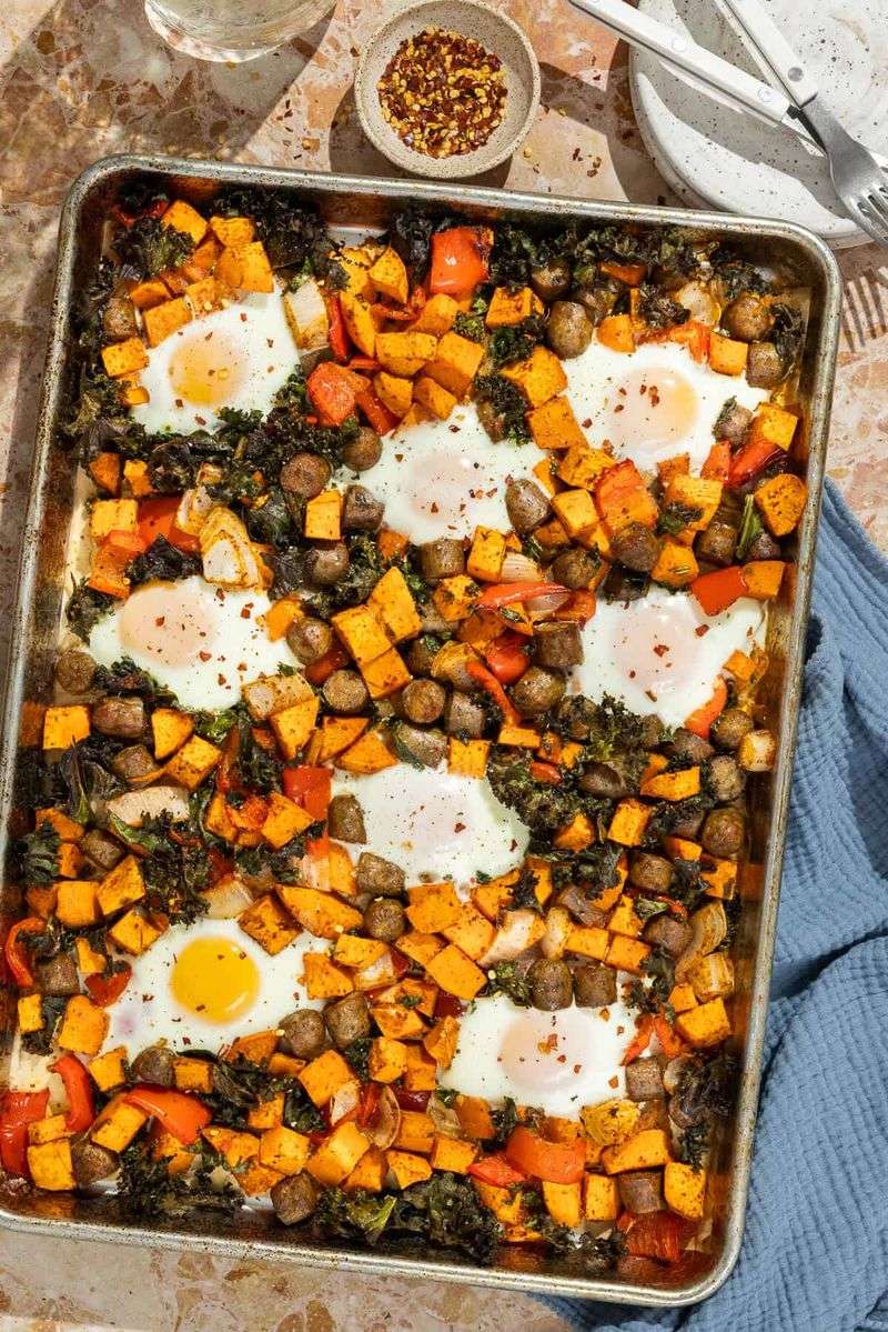 Chicken sausage breakfast hash