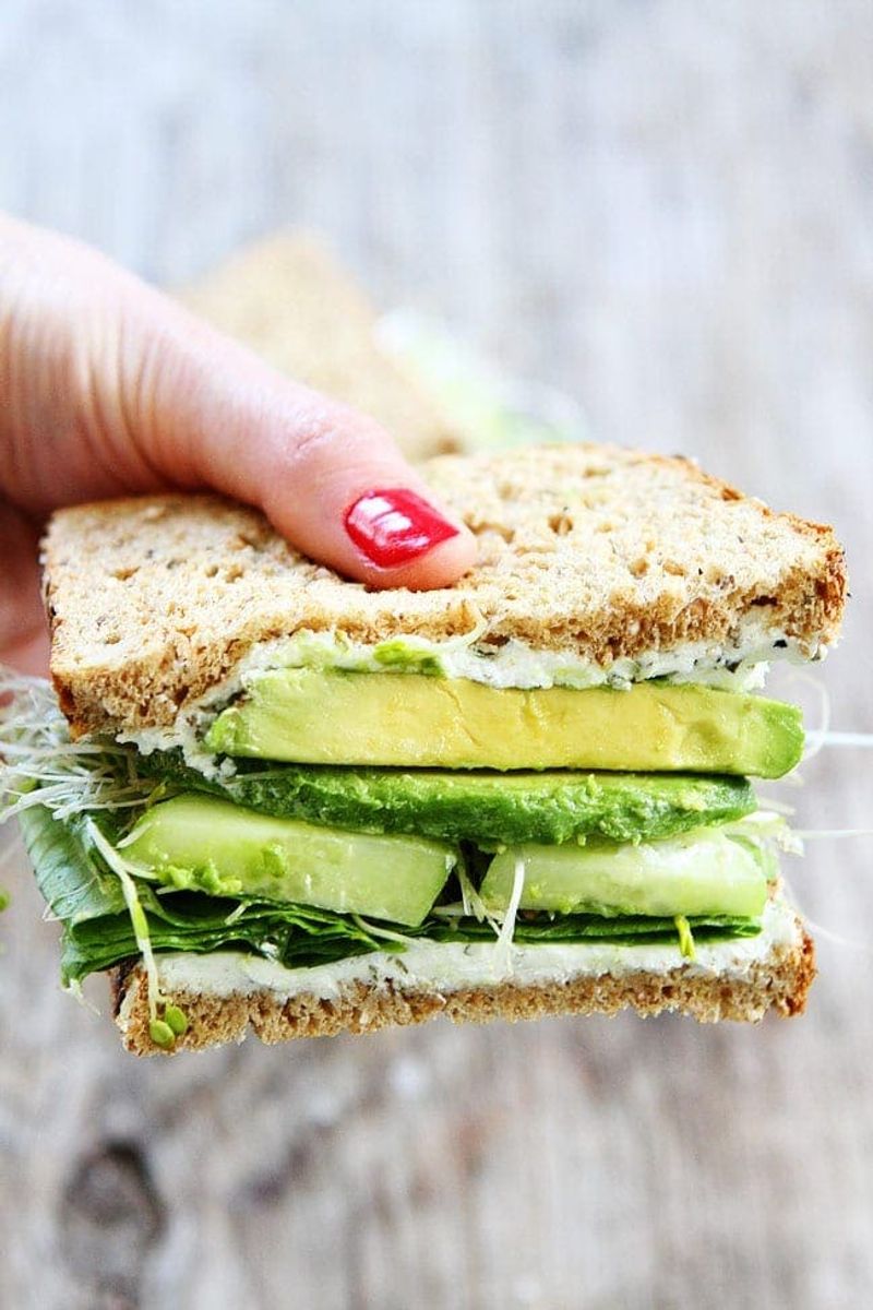 Loaded Cucumber and Avocado Sandwich