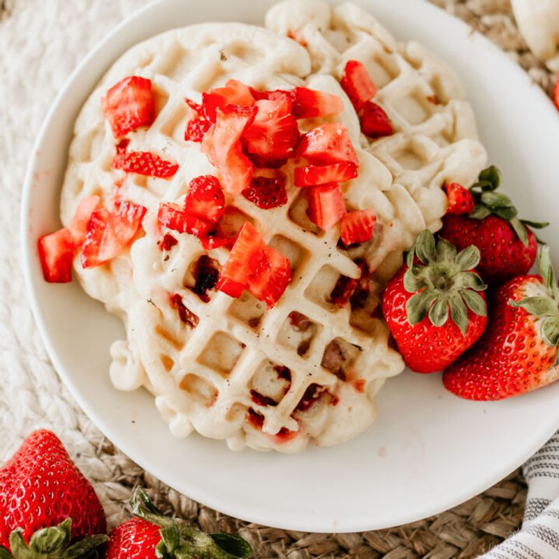 Keto Waffles with Cream Cheese