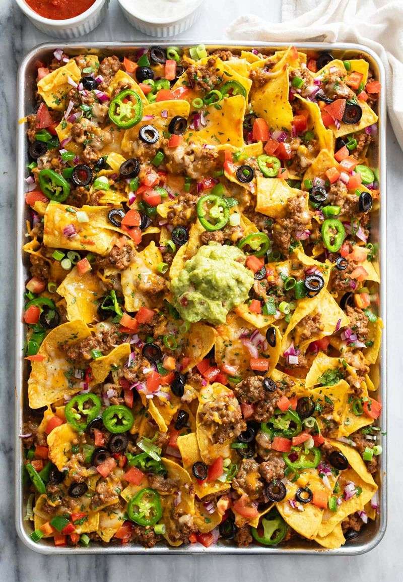 Loaded Ground Beef Nachos