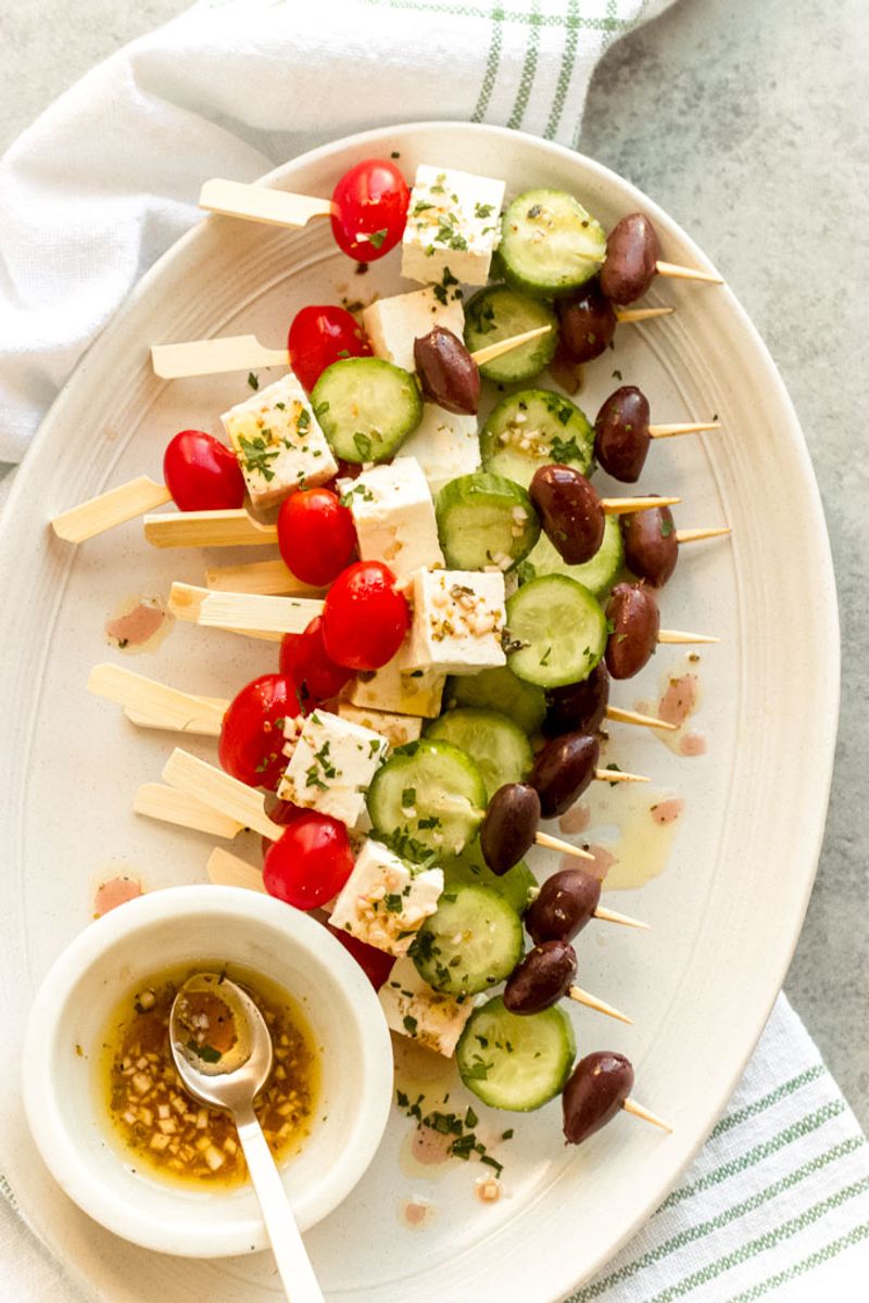 Greek Cucumber-Feta Skewers
