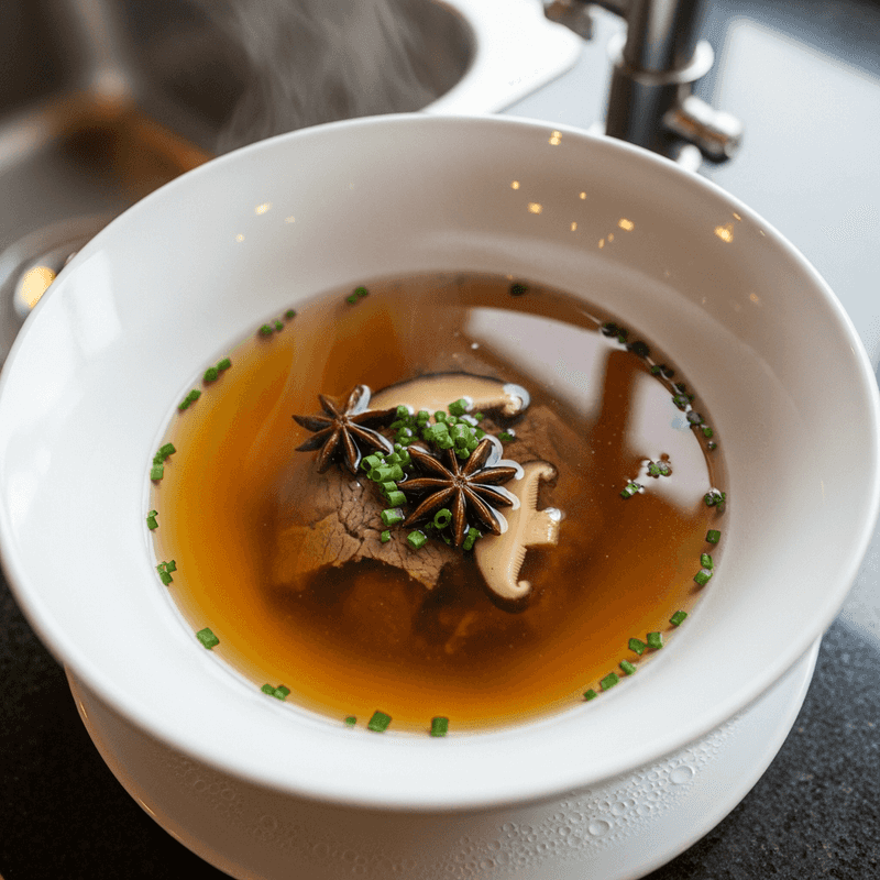 Tasting-Menu Consommé Clarifications