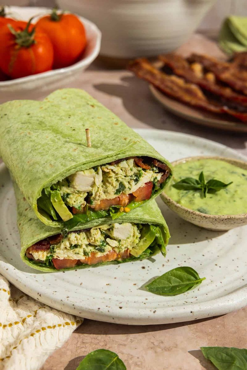 Rotisserie Chicken and Greens Wraps