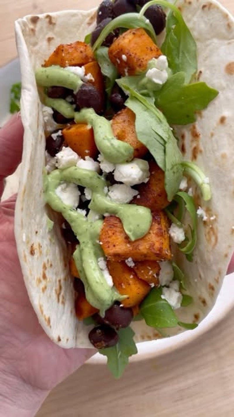 Boursin Stuffed Roasted Sweet Potato Tacos