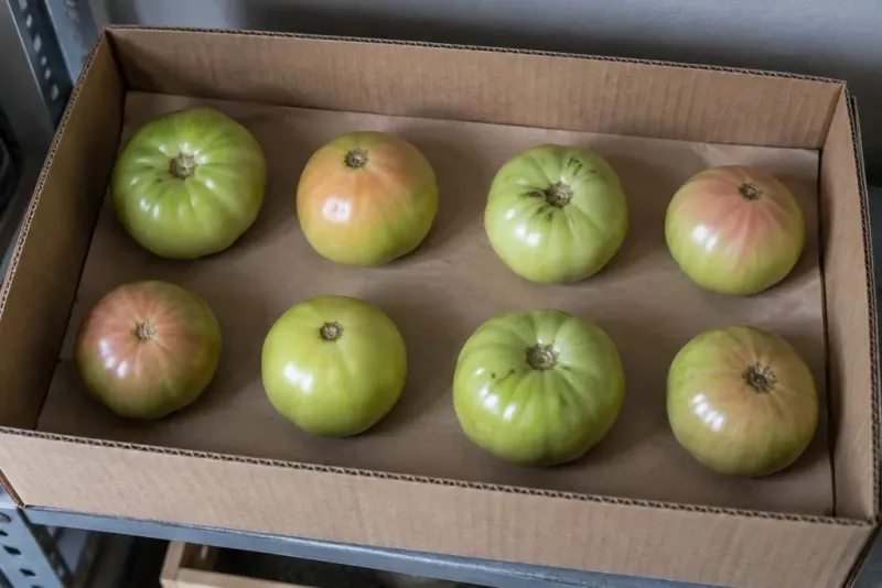 Picked fruit fits in a box, tray, or paper bag