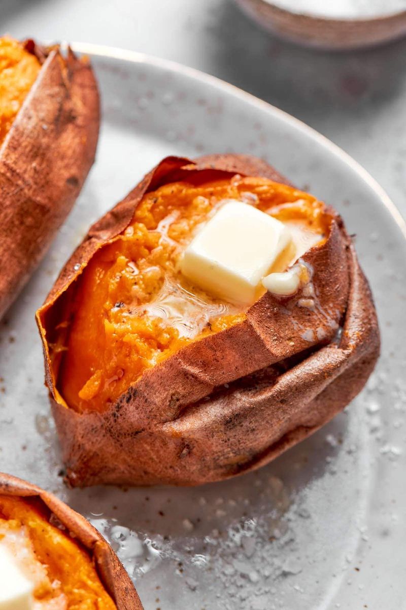 Microwave Sweet Potato Baked Potato