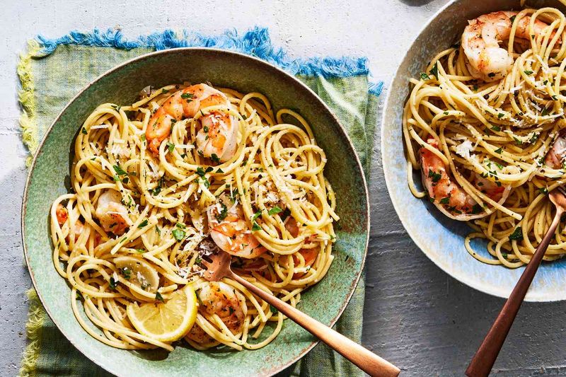 Lemon Butter Pasta with Shrimp