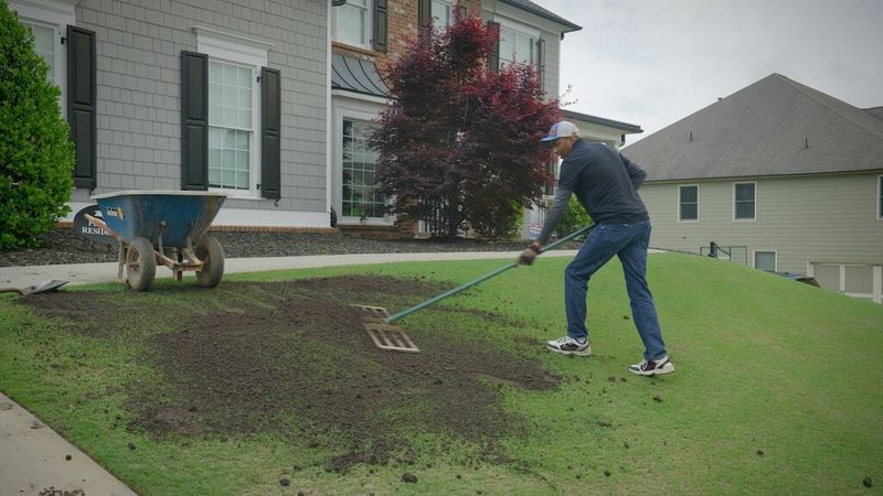 Use conservative topdressing for shallow hollows and ruts
