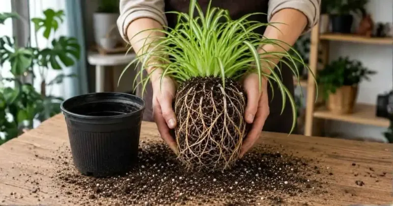 Repot only when the roots show a real space problem