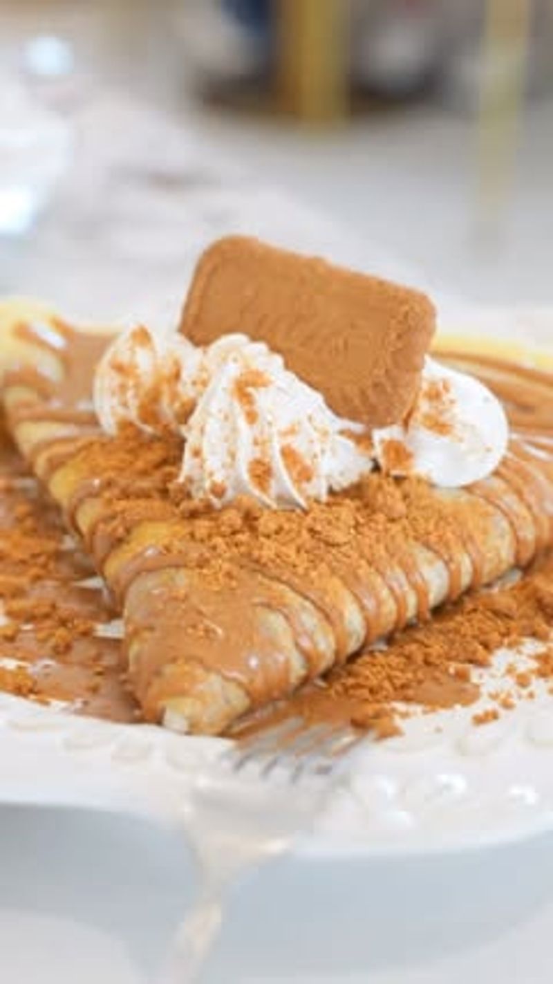 Biscoff cookie butter and cookie crumbs