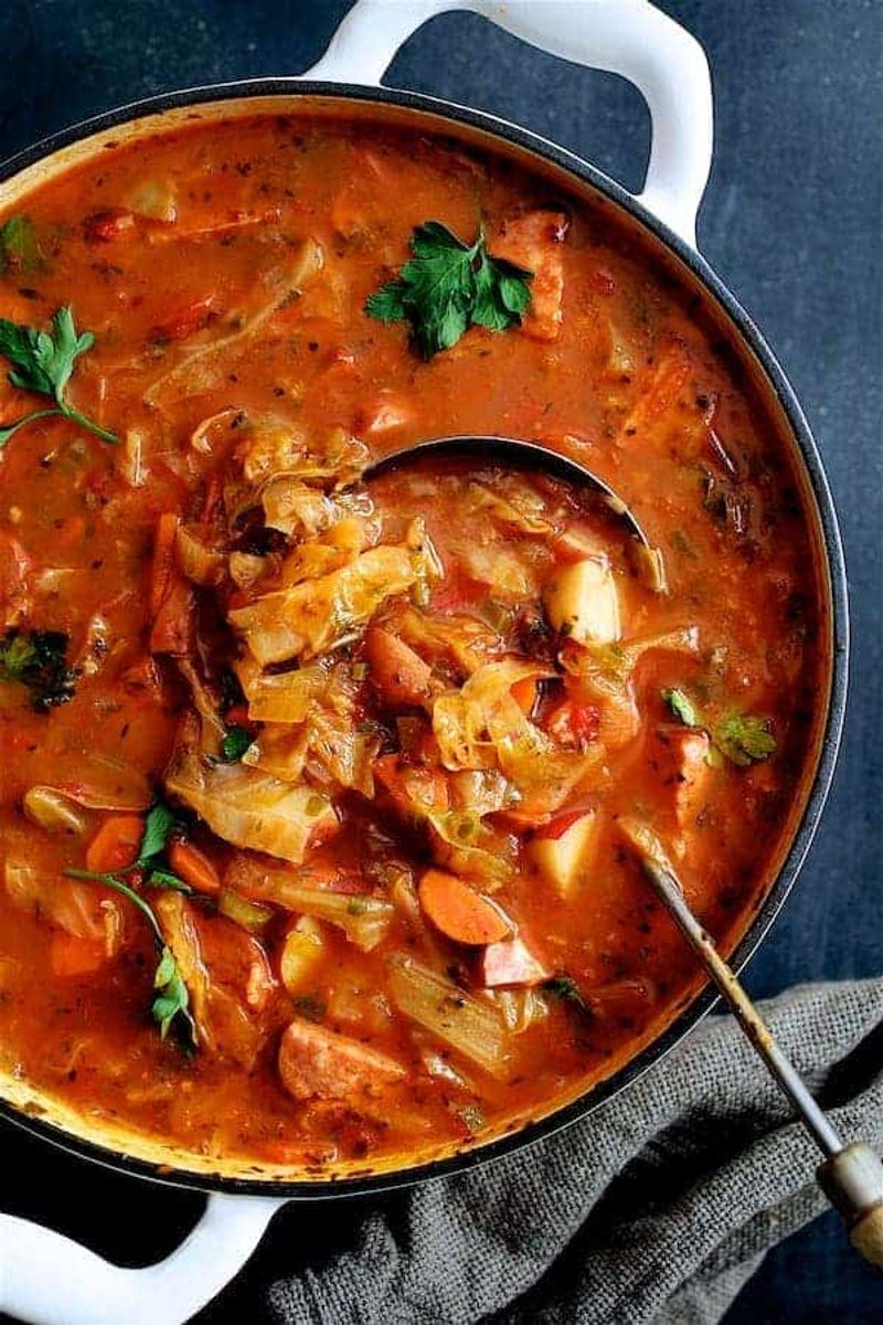Cabbage and sausage stew