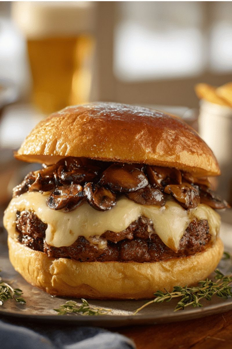 Mushroom and Swiss ButterBurger