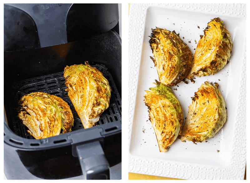 Air Fryer Cabbage Wedges with Yogurt Dipping Sauce