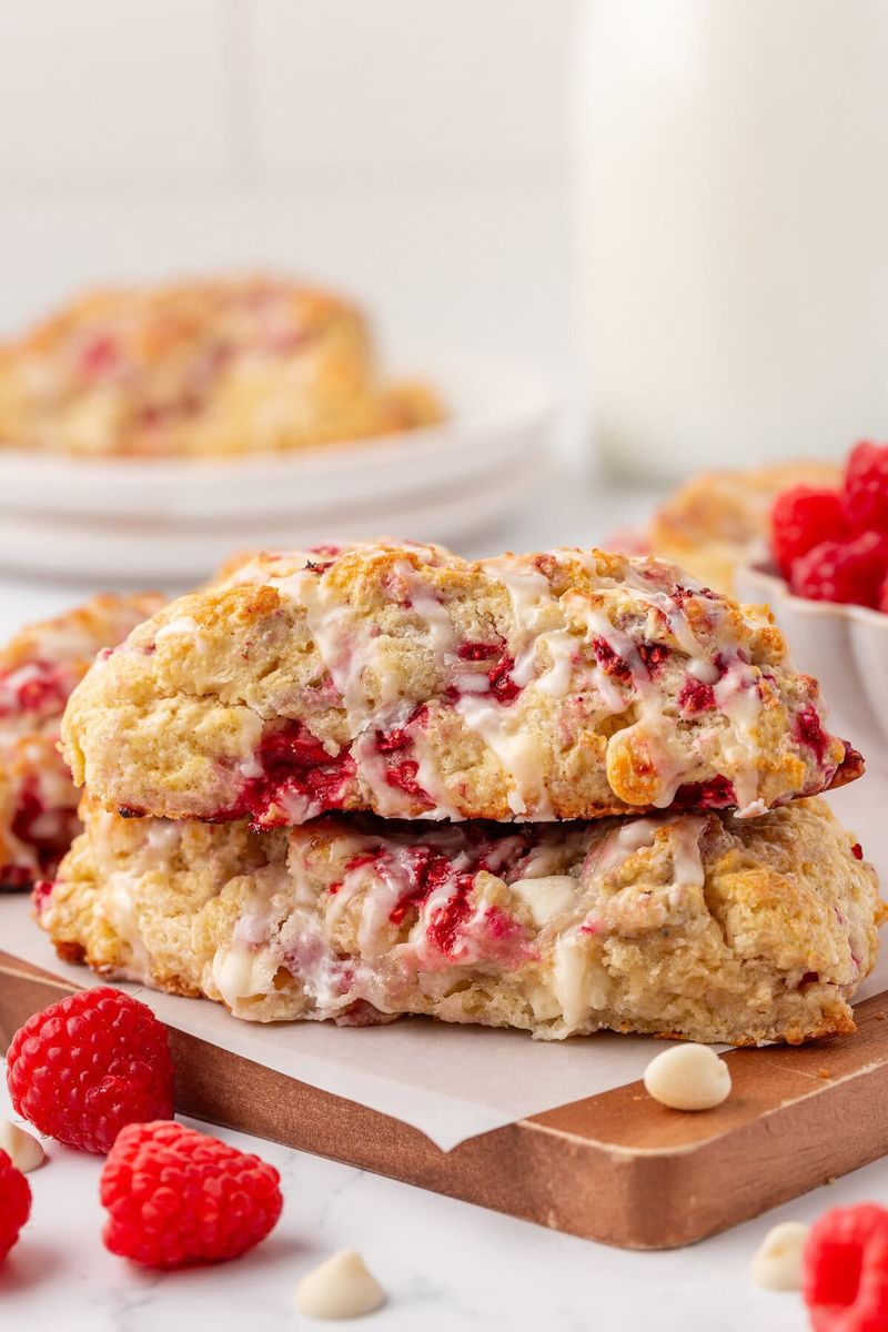 White Chocolate Raspberry Scones