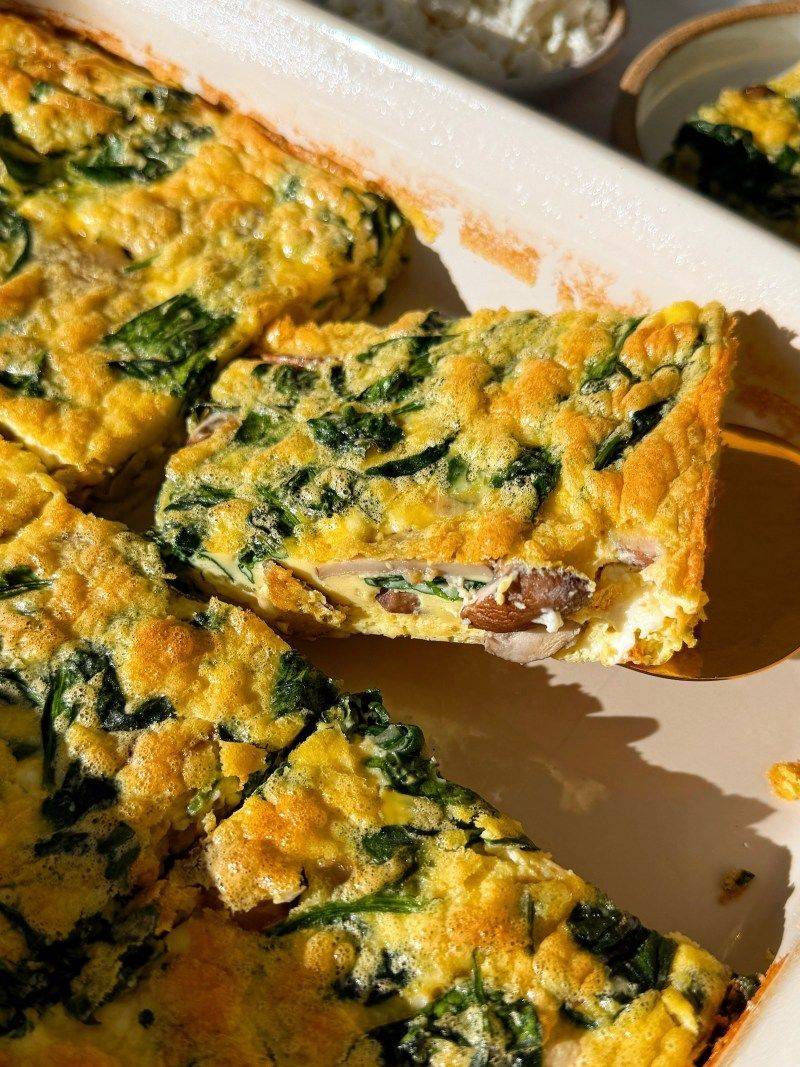 Spinach Feta Breakfast Bake