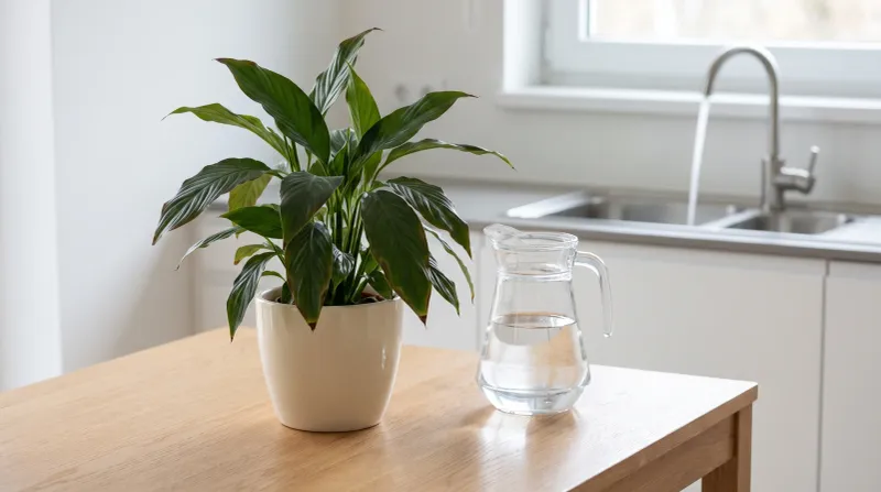 Fluoride and soluble salts can affect peace lilies