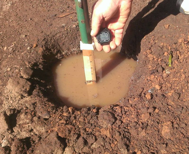 Test drainage before you plant