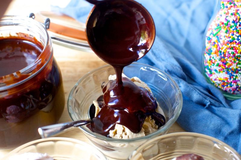 Salted caramel hot fudge sauce