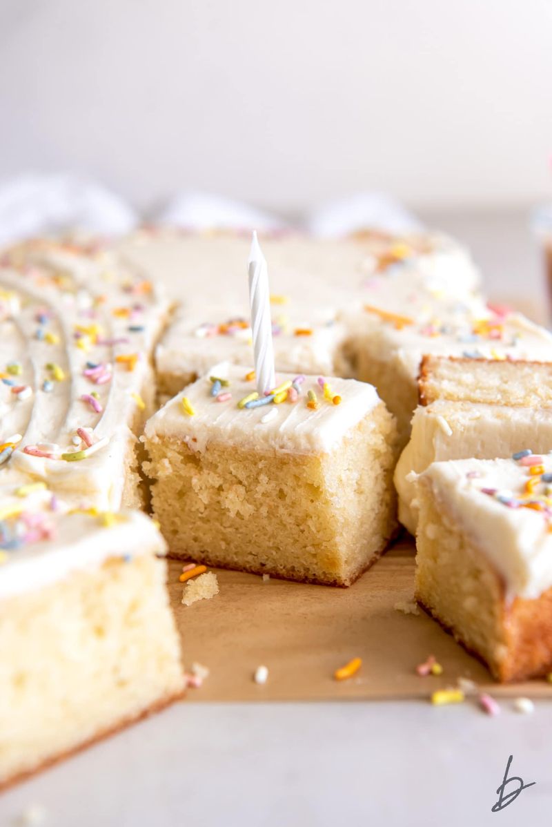 Vanilla Sheet Cake with Frosting
