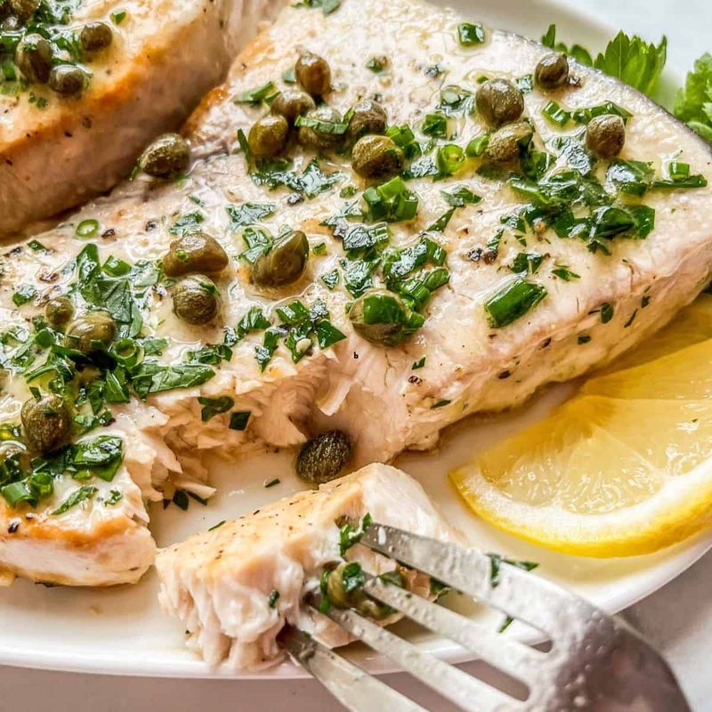 Dry-Brined Swordfish with Herb Crust