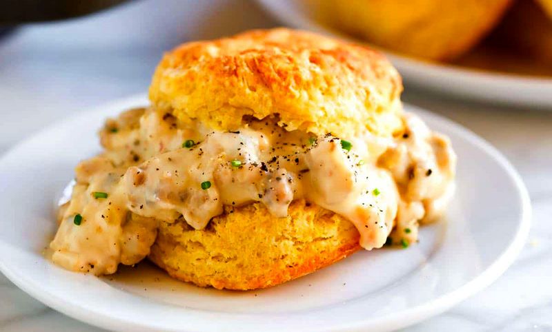 Biscuits and sausage gravy
