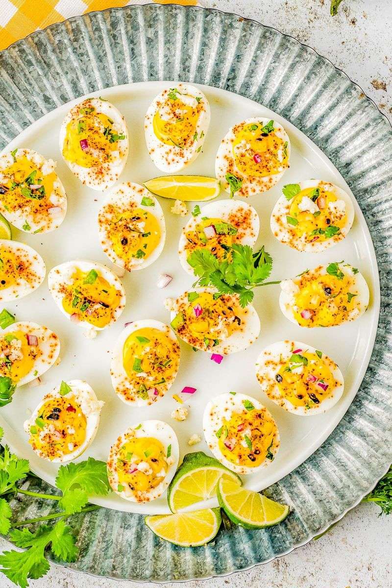 Elote Deviled Eggs