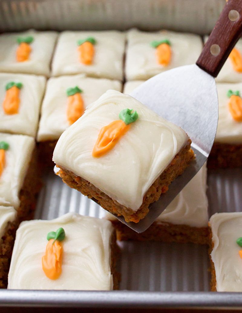 Carrot cake bars with cream cheese frosting
