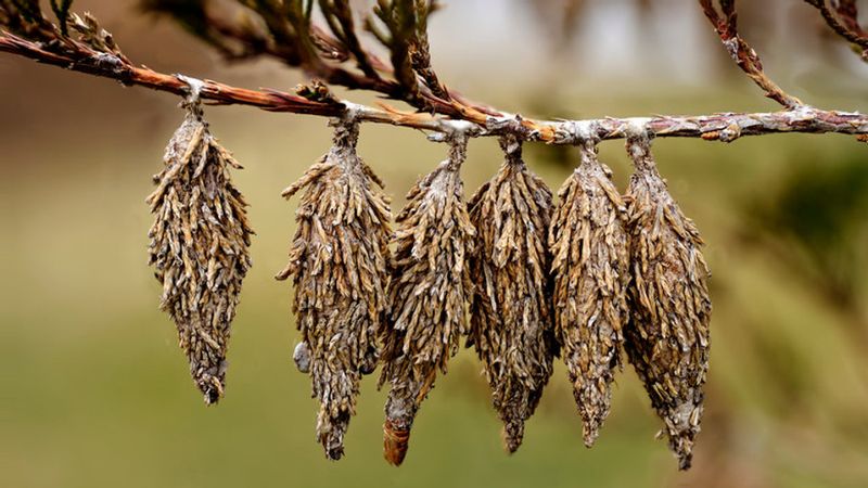 Bagworms can badly damage North Carolina evergreens