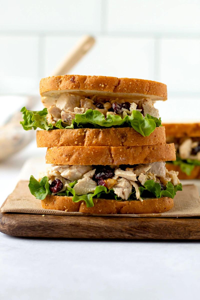 Cranberry Walnut Chicken Salad Sandwich