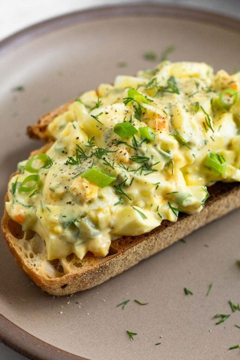Egg Salad On Toast (Or Crackers)