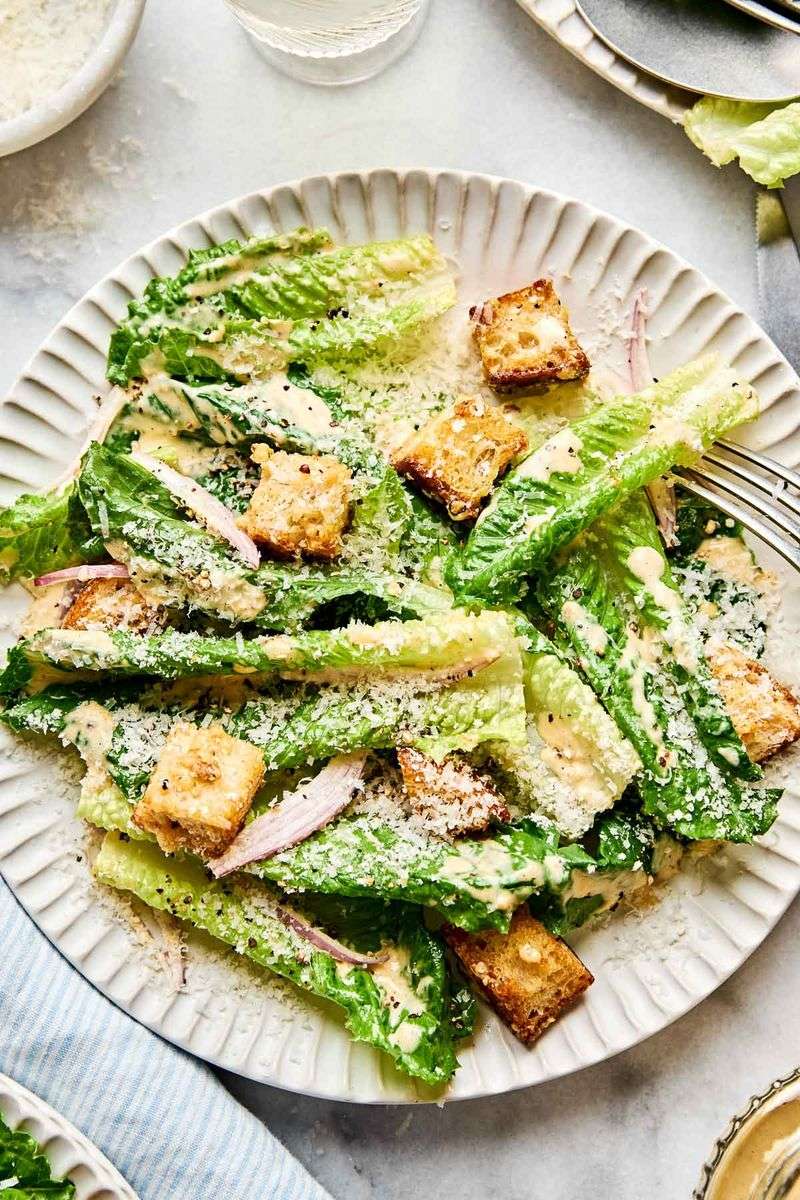 Hummus Caesar Salad