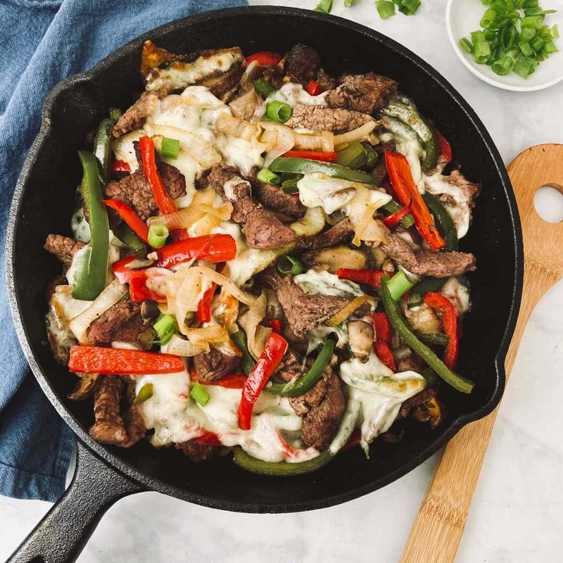 Philly Cheesesteak Skillet