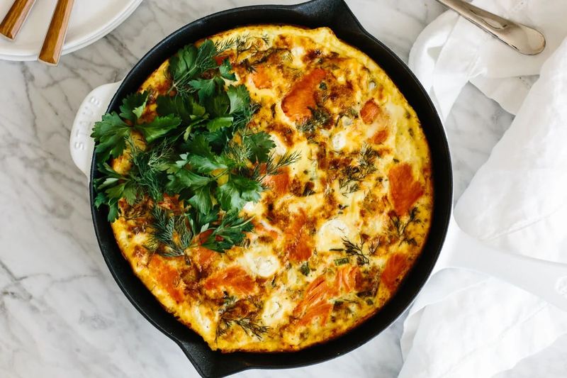 Smoked Salmon and Dill Frittata