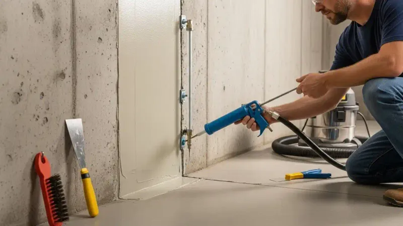 Seal Cracks and Gaps in Walls and Foundations