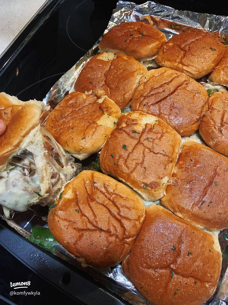 Frozen cheesesteak sliders